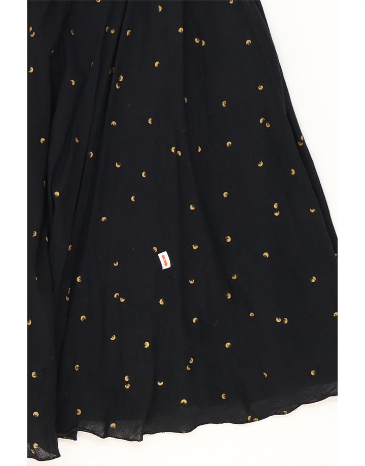 VINTAGE Womens Flared Skirt W30 Medium Black Spotted Wool Vintage Vintage and Second-Hand Vintage from Messina Hembry 