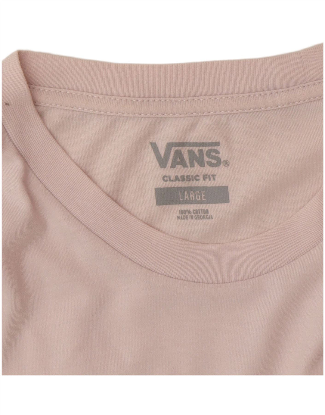 Męski T-shirt Vans o klasycznym kroju, duży, różowy, bawełniany