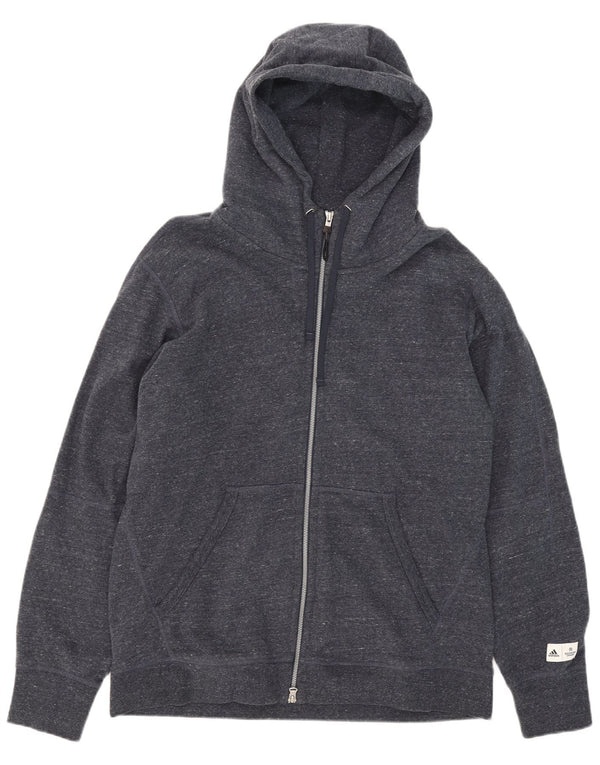 Adidas Męski sweter z kapturem i zamkiem błyskawicznym XL Granatowy, bawełniany nakrapiany