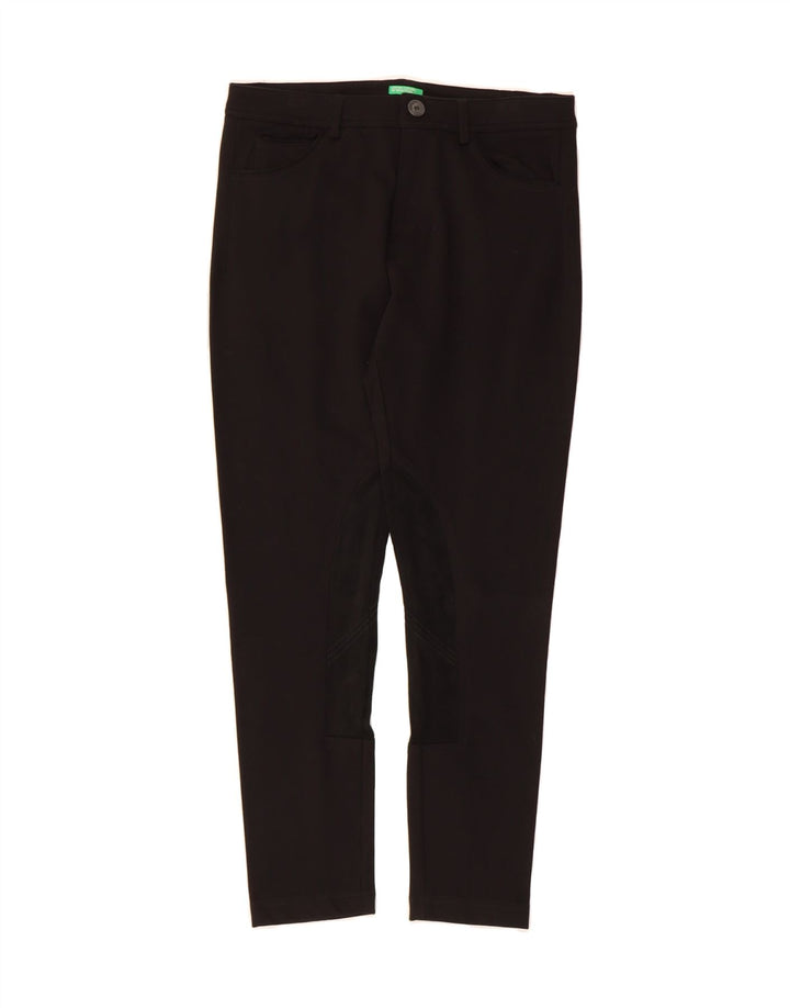 BENETTON Womens Slim Casual Trousers W30 L27 Black Vintage Benetton and Second-Hand Benetton from Messina Hembry 