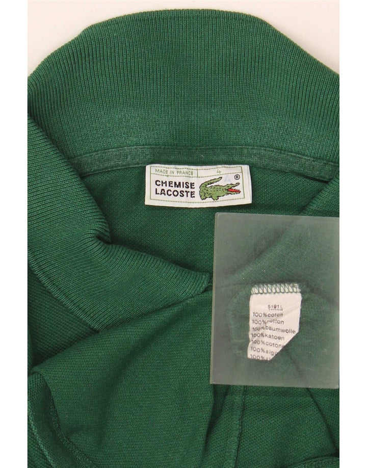 Męska koszulka polo Lacoste z długim rękawem, rozmiar 4, średnia, zielona bawełna
