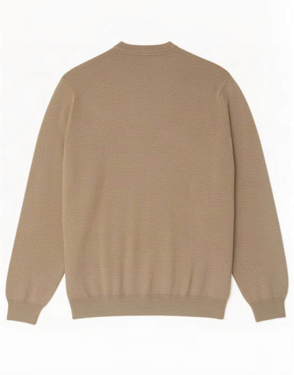 Marks & Spencer Męski sweter z dekoltem w kształcie litery V, 2XL, beżowy, bawełniany