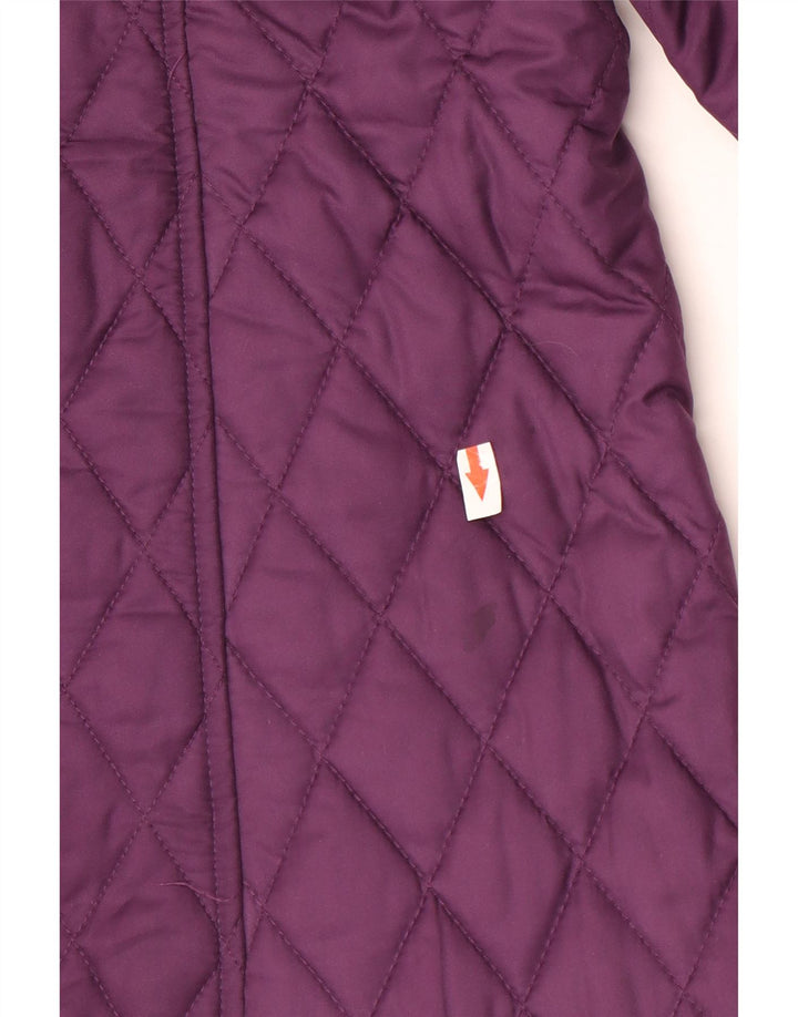 Damska pikowana kurtka L.L.Bean UK 14, średni fiolet, poliester