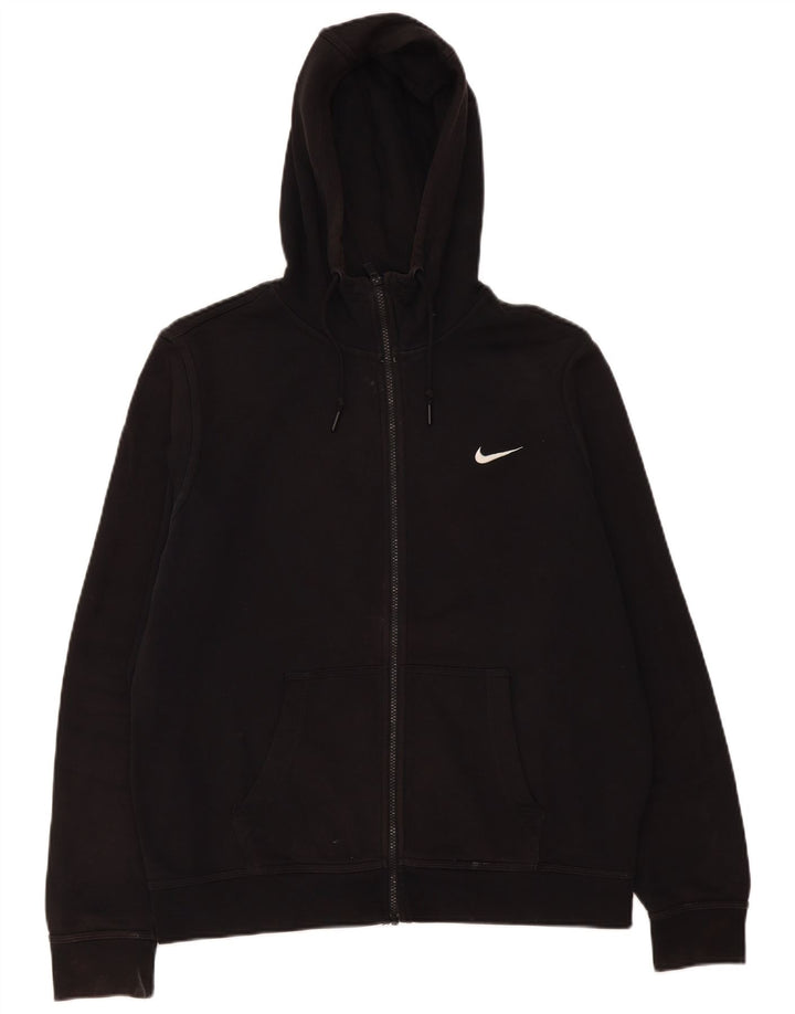 Męski sweter z kapturem i zamkiem błyskawicznym Nike, duży, czarny, bawełniany