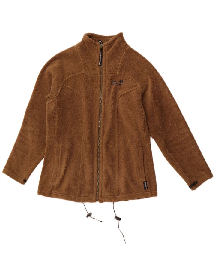 Damska kurtka polarowa oversize JACK WOLFSKIN UK 6 XS brązowa