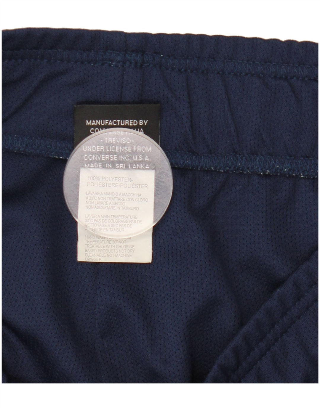 Męskie spodenki sportowe Converse, średni granatowy, poliester z blokami kolorów