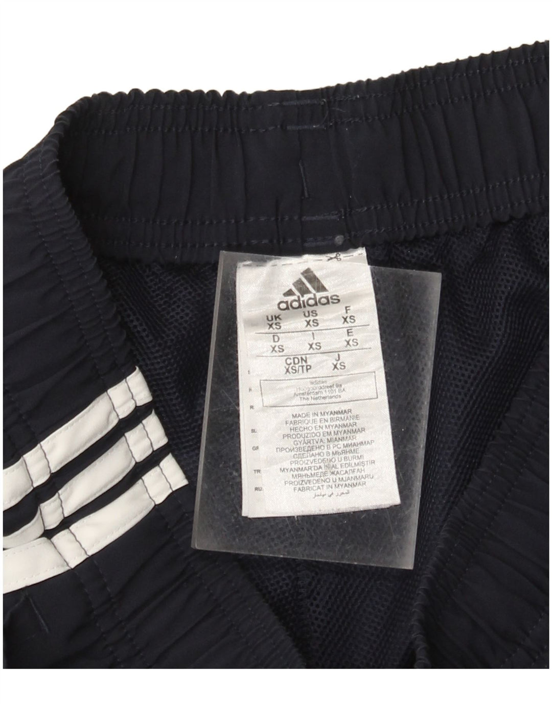 Męskie spodenki sportowe ADIDAS XS, granatowe, poliestrowe
