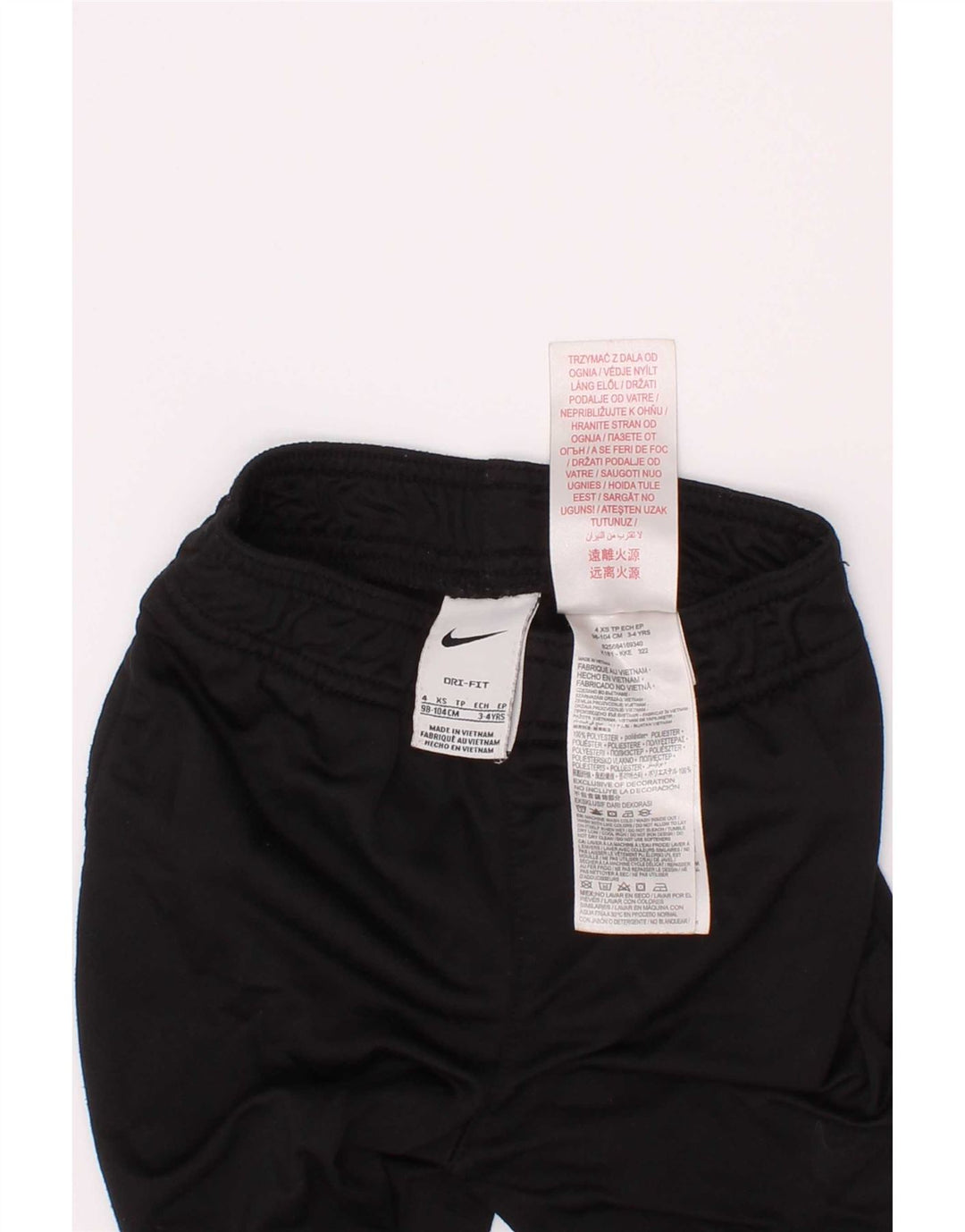 Chłopięce spodnie dresowe Nike Dri Fit 3-4 lata XS, czarne, poliestrowe