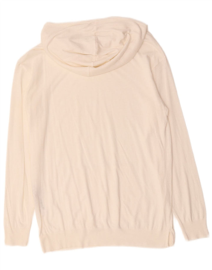 Damska bluza z kapturem Massimo Dutti UK 12 Medium White Lyocell