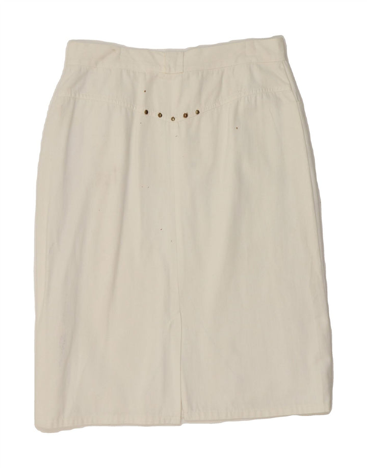 VINTAGE Womens Pencil Skirt W30 Medium White Vintage Vintage and Second-Hand Vintage from Messina Hembry 
