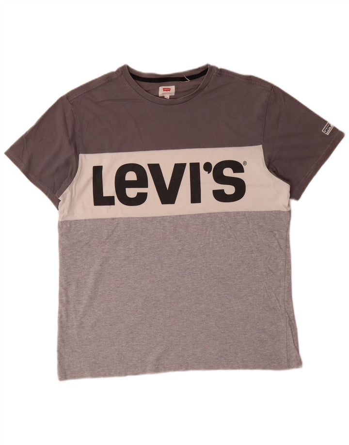 Męski T-shirt z grafiką LEVI'S Top w kolorze średnioszarym