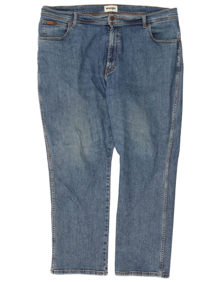 Męskie jeansy Wrangler Texas Straight W42 L30 Niebieskie bawełniane
