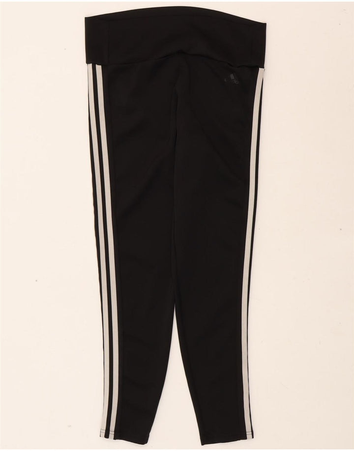 ADIDAS Womens Aeroready Leggings UK 12/14 Medium Black Vintage Adidas and Second-Hand Adidas from Messina Hembry 