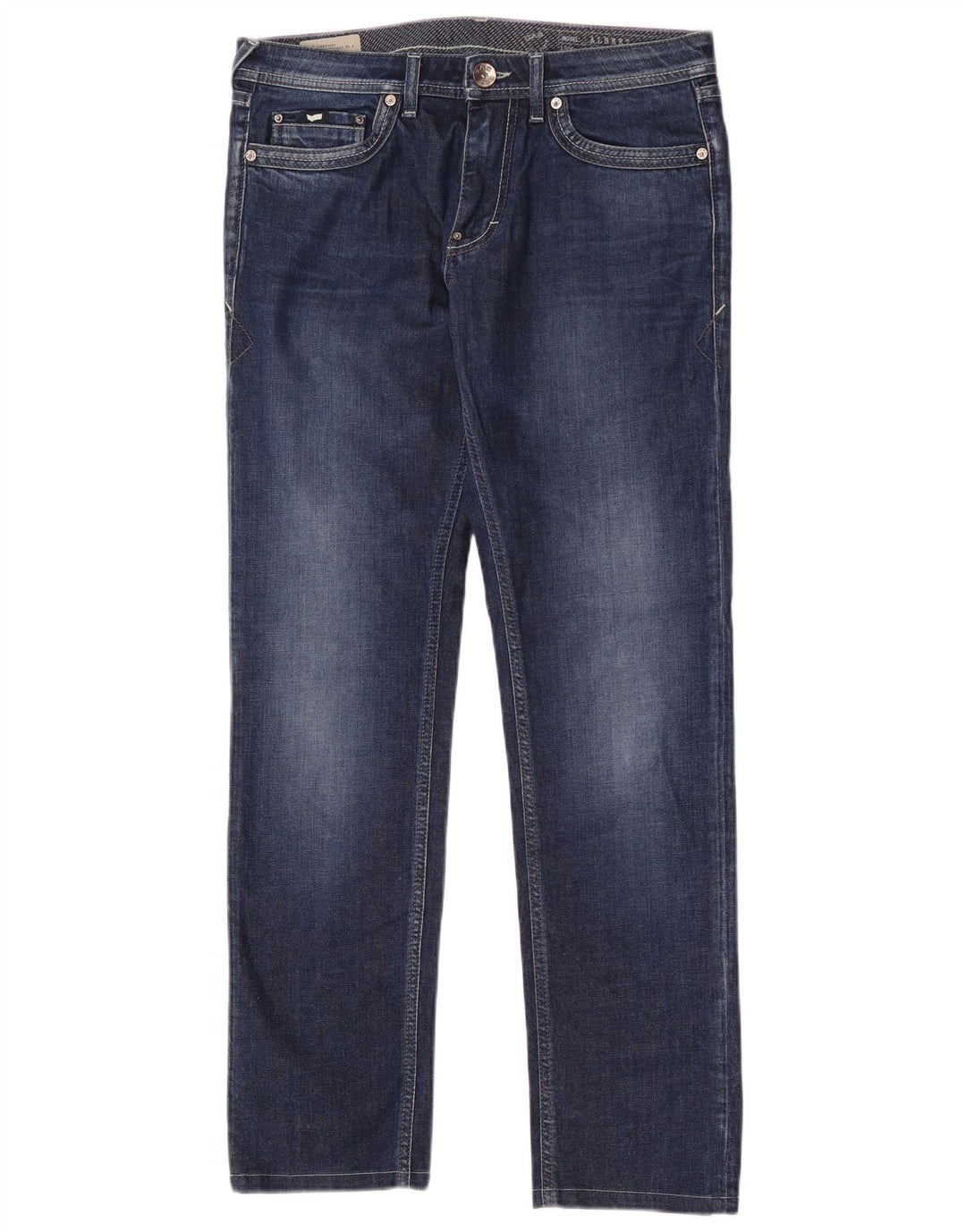 Damskie jeansy Gas Albert Slim W32 L31 Niebieskie bawełniane