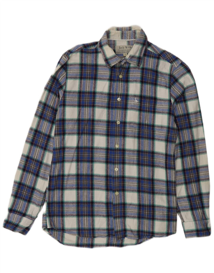 Koszula flanelowa męska Jack Wills, mała, bawełniana w granatową kratę