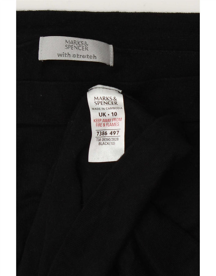 Damski top Marks & Spencer Lash z rękawem 3/4, UK 10, mała, czarna wiskoza