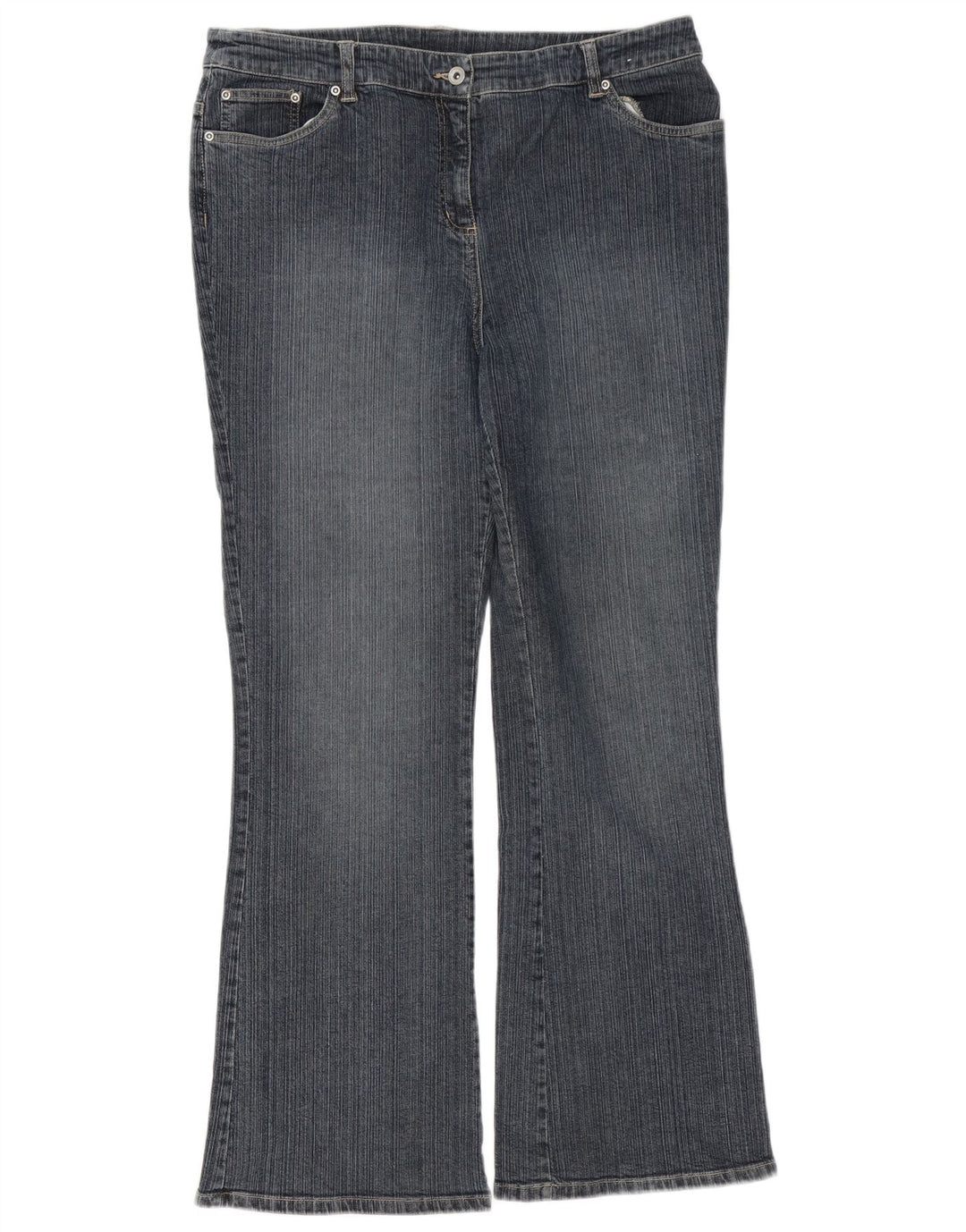 Damskie jeansy Bootcut WALLIS UK 16, duże, W38 L32, niebieska bawełna