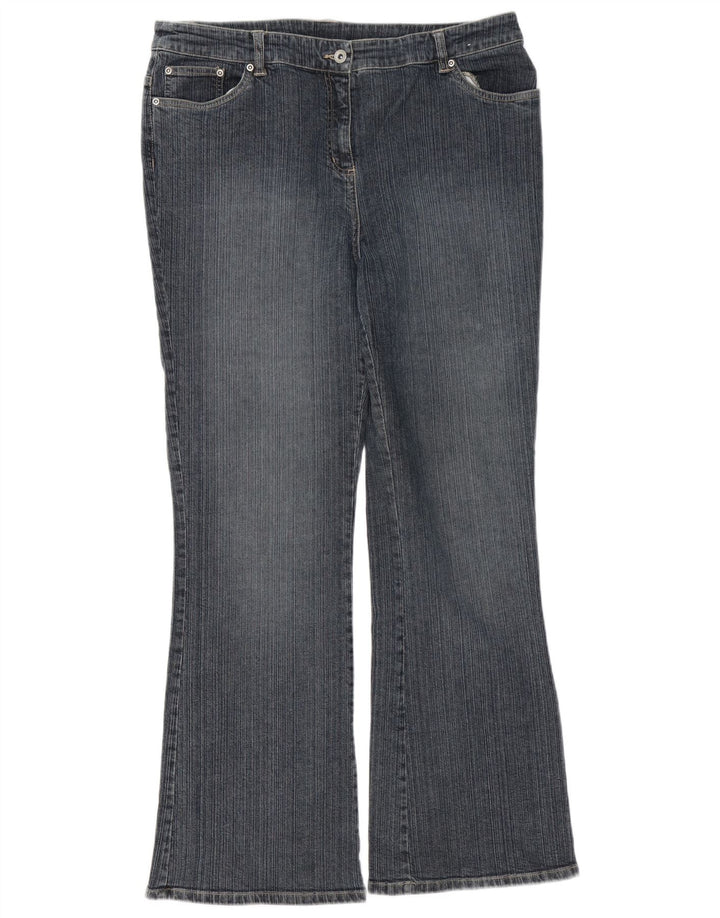 Damskie jeansy Bootcut WALLIS UK 16, duże, W38 L32, niebieska bawełna