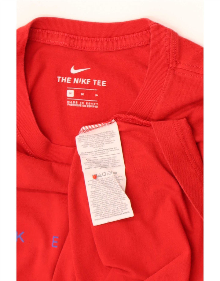 Męski T-shirt Nike Air Graphic Top, bawełniany, średni czerwony