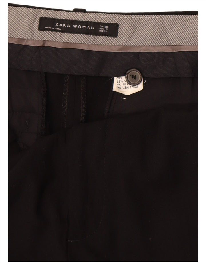 Damskie proste spodnie chino Zara EU 38 Small W28 L31 Czarny poliester