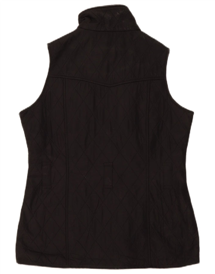 Damska pikowana kamizelka oversize Barbour UK 10, mała, czarna, poliester