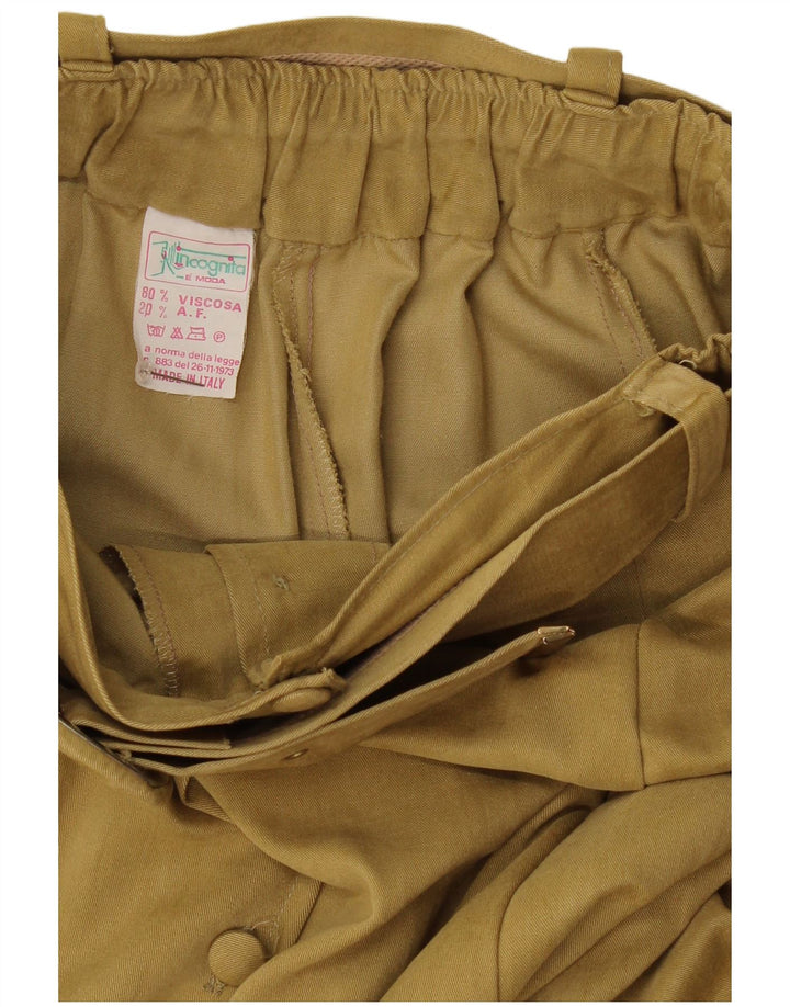 Rozkloszowana spódnica damska Incognito W28 Średni khaki wiskoza