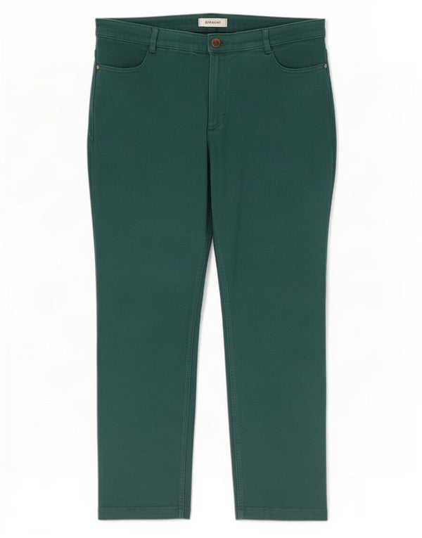 Marks & Spencer Damskie proste spodnie codzienne UK 16 duże W34 L27 zielone