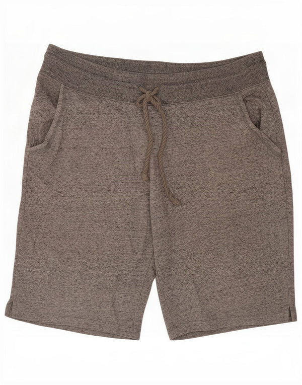 Damskie spodenki sportowe Eddie Bauer UK 16, duże, szare, nakrapiane, bawełniane