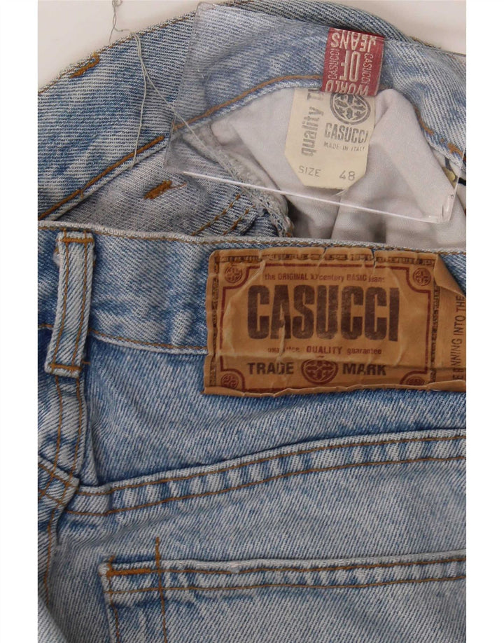 Męskie proste dżinsy Cassuci IT 48 Medium W30 L32 Niebieskie bawełniane