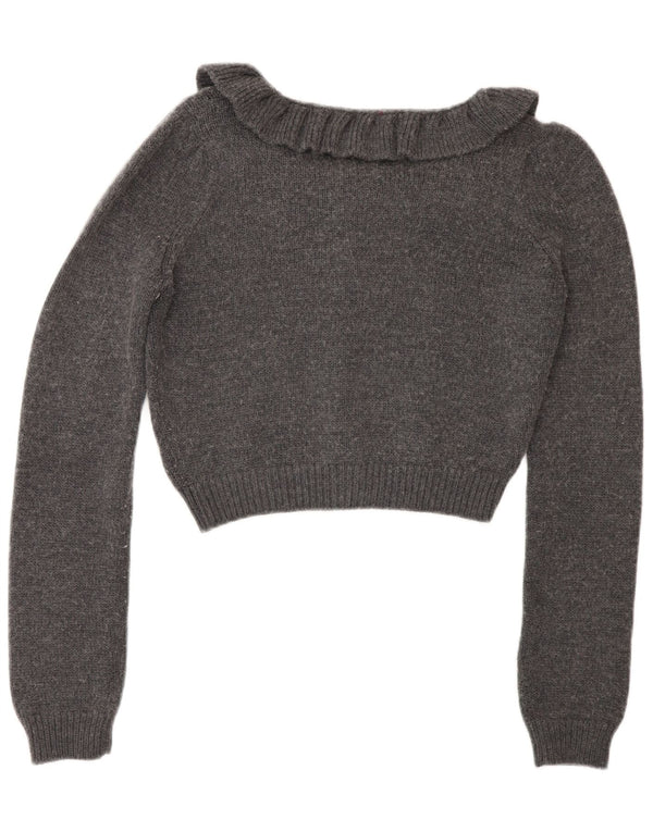 Damski sweter rozpinany Max & Co., UK 12, średnioszary, wełniany