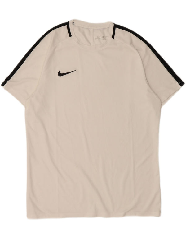 Męski T-shirt Nike Dri Fit Top XL, biały, z blokami kolorów