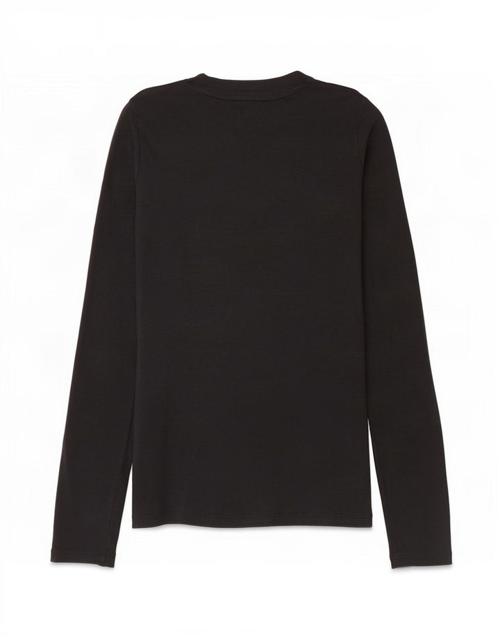 Damski top Levi's z długim rękawem UK 10, mały, czarny, bawełniany