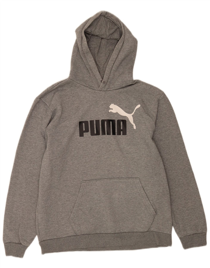 Męski sweter z kapturem Puma z grafiką, duży, szary