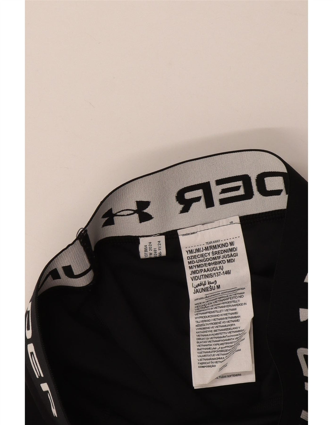Dziewczęce legginsy z grafiką UNDER ARMOUR 9-10 lat, średni czarny poliester