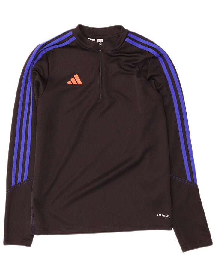 Chłopięcy dres Adidas Aeroready z zamkiem błyskawicznym na szyi, 13-14 lat, czarny