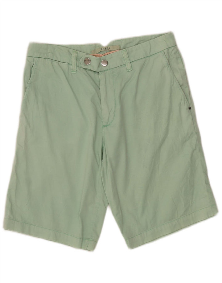 Damskie spodenki Chino Guess W28 Średniozielona bawełna