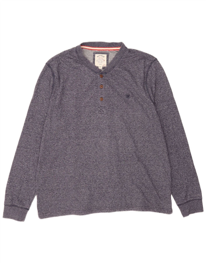 Top męski Fat Face z długim rękawem, 2XL, granatowy, bawełniany