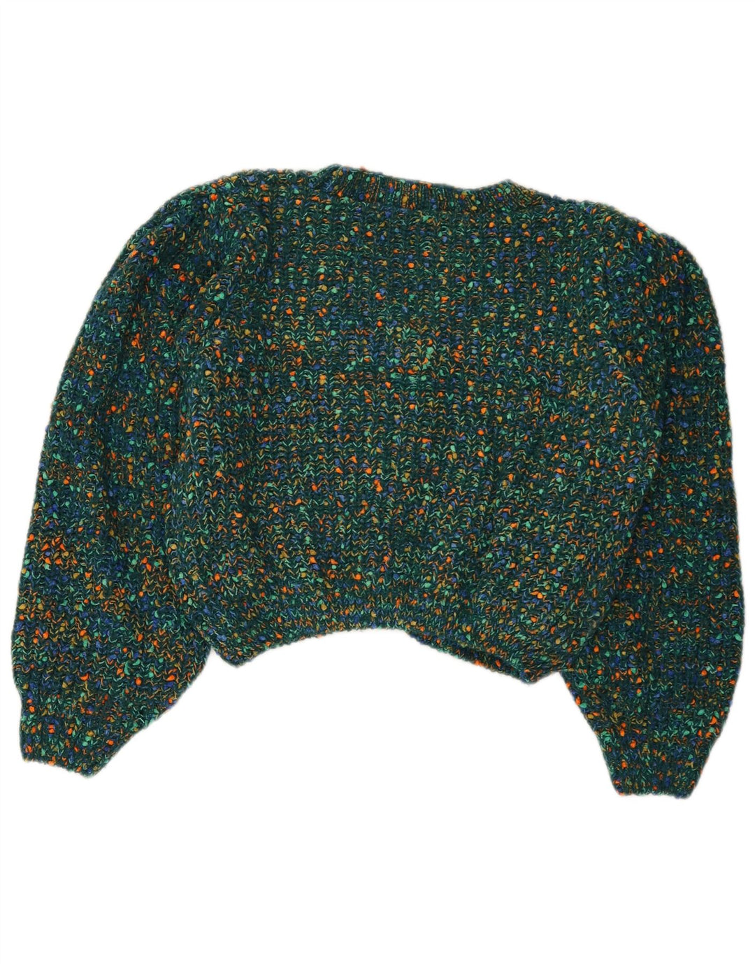 Sweter damski Cider Crop Cardigan UK 16, duży, zielony, nakrapiany poliester