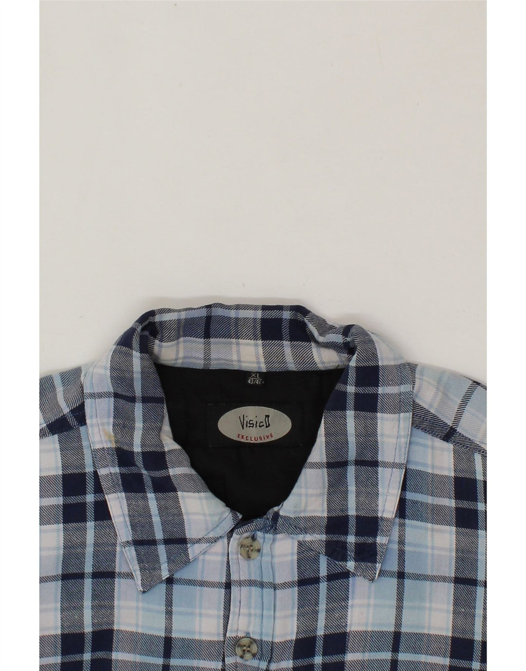 VINTAGE Mens Bomber Jacket Size 43/44 XL Blue Check Vintage Vintage and Second-Hand Vintage from Messina Hembry 