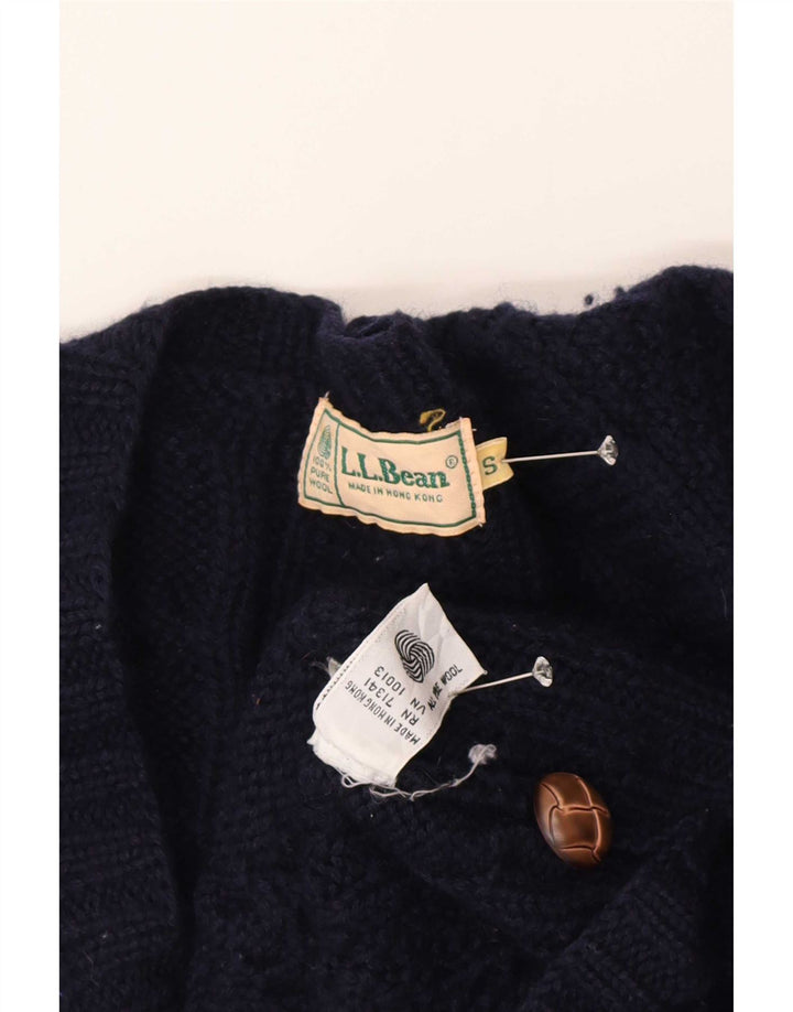 Damski sweter oversize L.L.Bean UK 10, mały, granatowy, wełniany