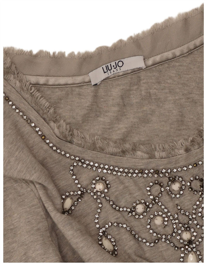 Top damski LIU JO z długim rękawem UK 10, mały, szary