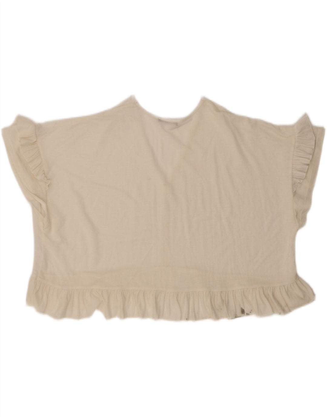 Damska bluzka oversize Zara Crop Top UK 14 Medium Off White