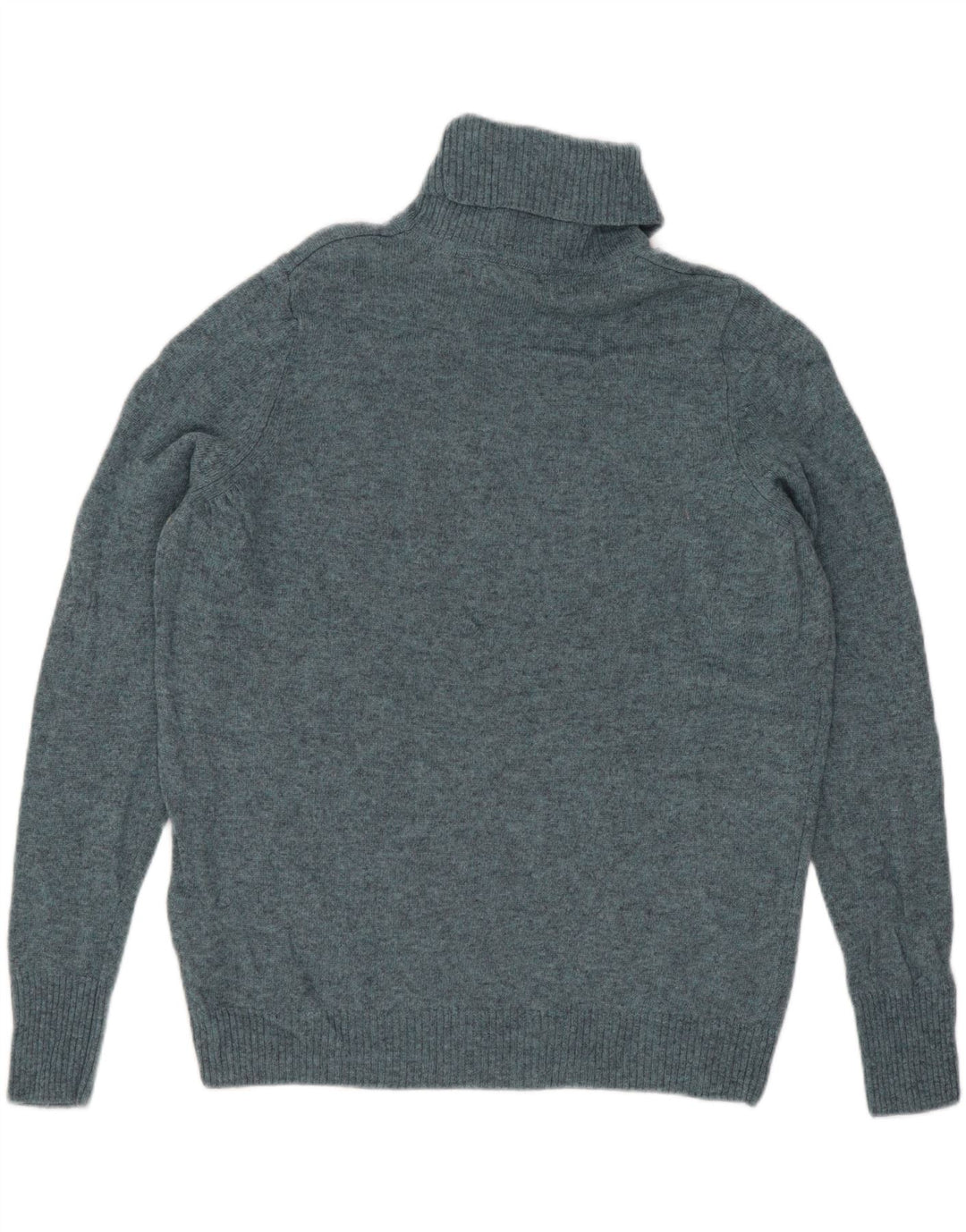 Marks & Spencer Damski sweter z golfem UK 14 Średni niebieski wełniany