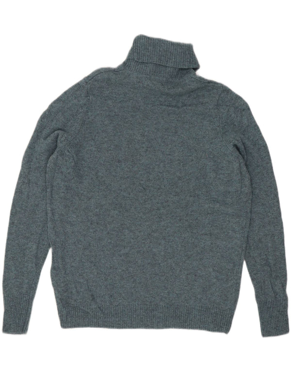 Marks & Spencer Damski sweter z golfem UK 14 Średni niebieski wełniany