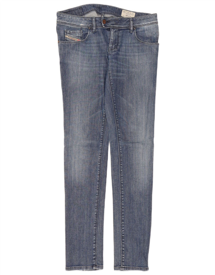 Diesel Damskie Nevy Slim Jeans W30 L34 Niebieskie bawełniane