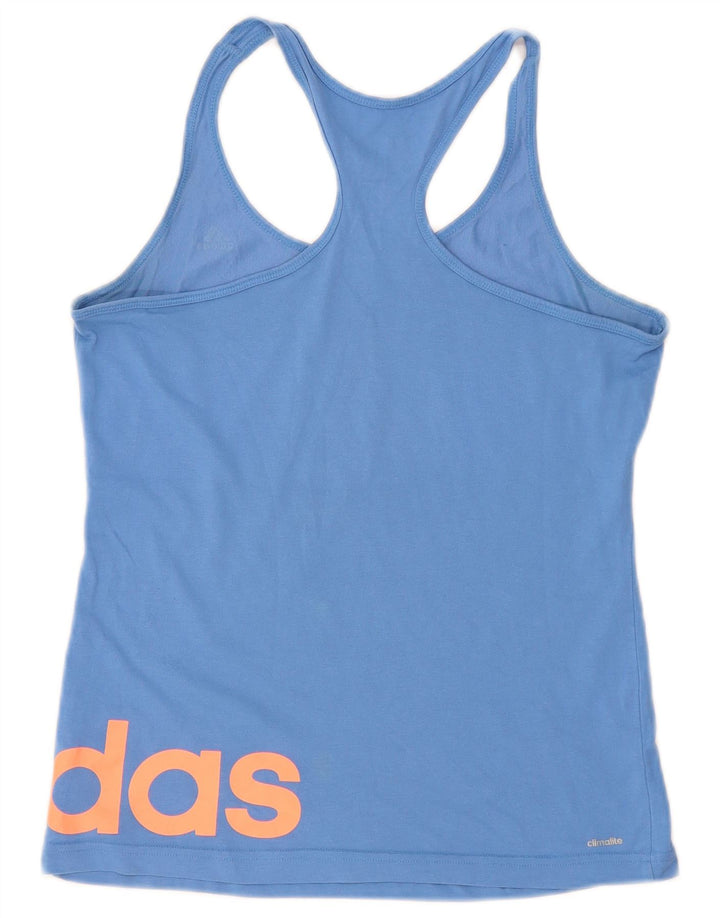 Damska kamizelka Adidas Climalite Graphic Top UK 12/14 Średni Niebieski
