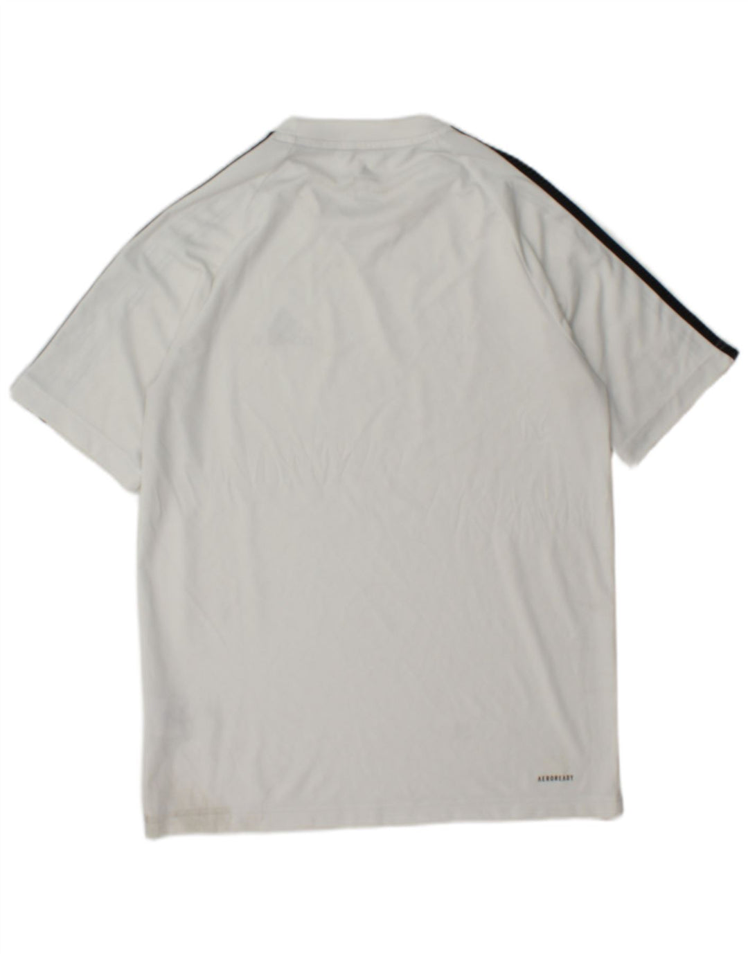 Męska koszulka Adidas Aeroready Top, mała, biała, z blokami kolorów, poliestrowa