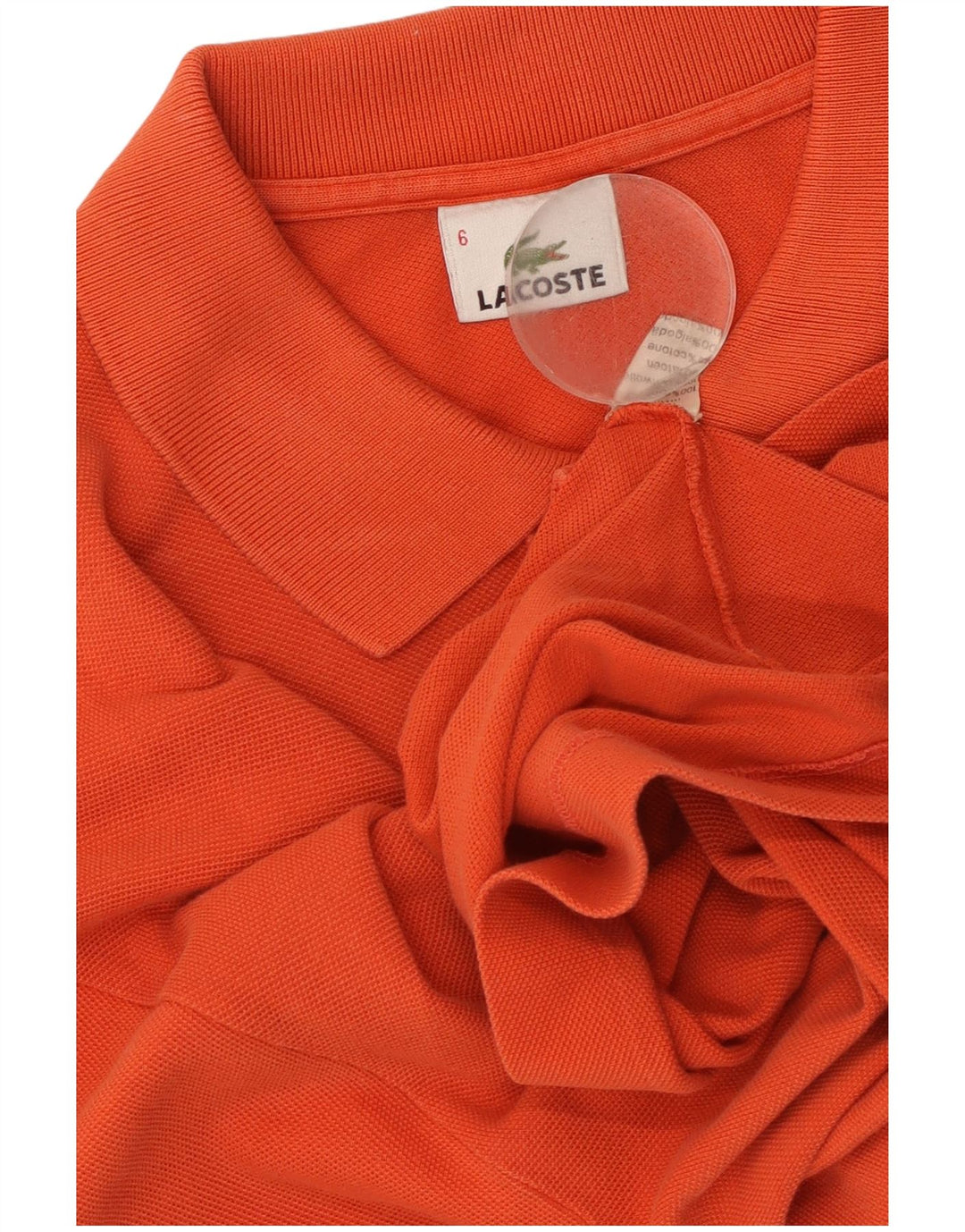 Męska koszulka polo Lacoste, rozmiar 6, XL, pomarańczowa, bawełniana