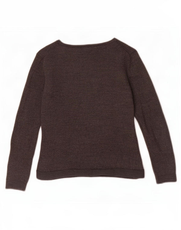 Sweter dziewczęcy Massimo Dutti z dekoltem w łódkę 7-8 lat, szara wełna