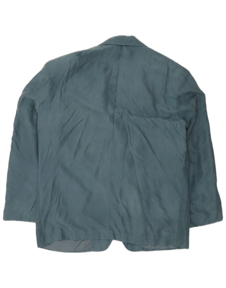 Męska marynarka zapinana na 2 guziki TRUSSARDI IT 54 2XL Niebieski jedwab